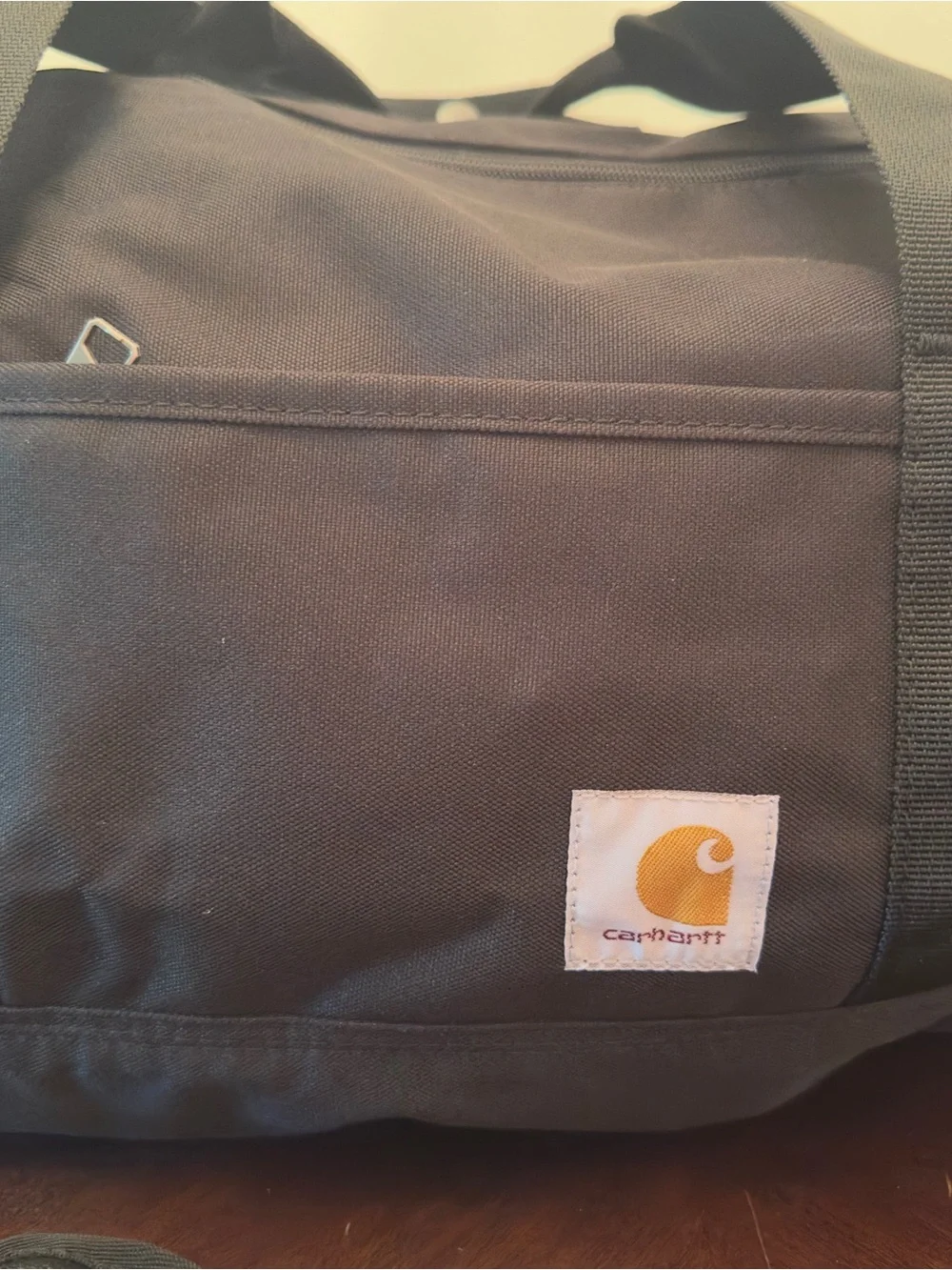 Carhartt Black Canvas Duffel with Adjustable Shoulder Strap